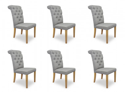 6x Krzesła Krzesło Podkładka Design Lounge Siedziba Lehn Ustawić Fotel Chesterfield Nowość